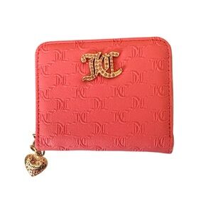 Juicy Couture Pink with Gold Detail Wallet with Zipper Snap closure